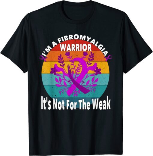 Strong Fibromyalgia Warrior Quote, Fibromyalgia Awareness T-Shirt