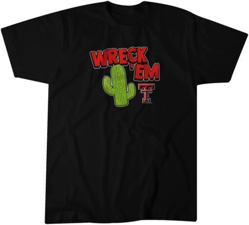 Texas Tech Football: Wreck 'Em Cactus Tee Shirt