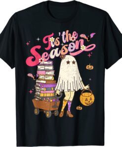 Tis' the Season Pumpkin Boo 60s 70s Hippie Halloween Costume Tee Shirt