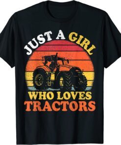 Tractor Vintage Just A Girl Who Loves Tractors Classic Shirt