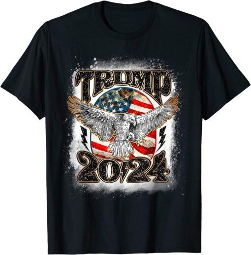 Trump 2024 Eagle America Flag Take America Back Election Tee Shirt