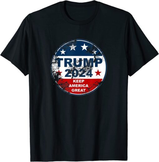 Trump 2024 - Four More in 24 - Distressed Tee Shirt