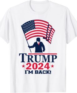 Trump 2024 I'm Back American Flag Tee Shirt