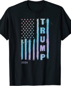 Trump 2024 - Vintage American Flag - Election - America Tee Shirt