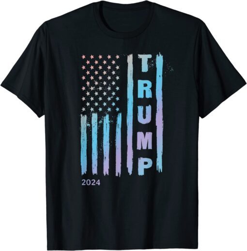 Trump 2024 - Vintage American Flag - Election - America Tee Shirt