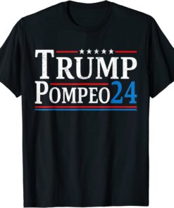 Trump Mike Pompeo 2024 USA Flag Vintage Tee Shirt