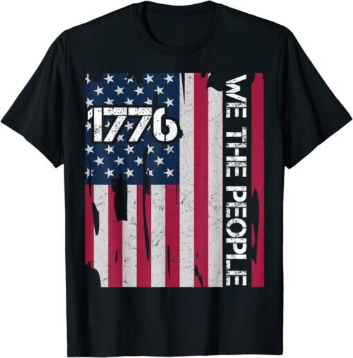 US American flag 1776 we the people for independence day Tee Shirt