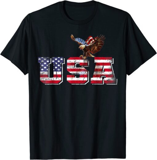 USA Patriotic 4th of July American Flag Tee Shirt