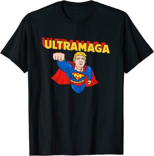 Ultra Maga Trump 2024 USA Trump President Superhero Tee Shirt