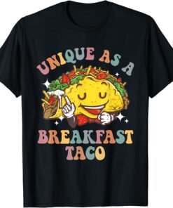 Unique As A Breakfast Taco Jill Biden Groovy Style Tee Shirt