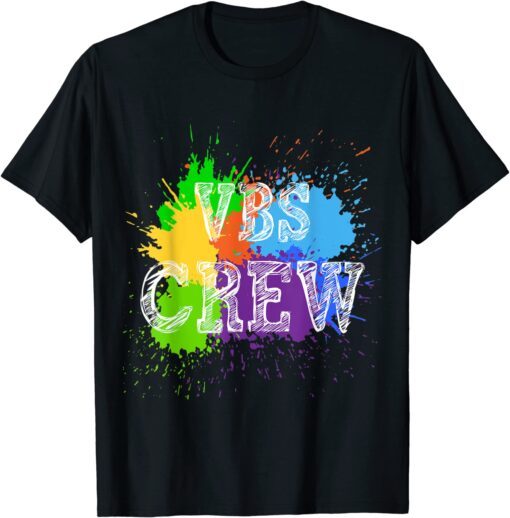 VBS Crew Design Paint Splatter Vacation Bible School Apparel Tee Shirt