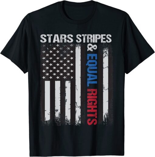 Vintage American Flag Pro Choice Stars Stripes Equal Rights Tee Shirt