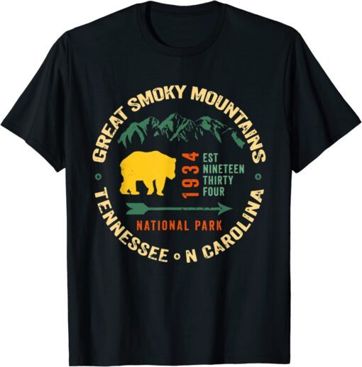 Vintage Great Smoky Mountains National Park 80s Graphic Tee Shirt