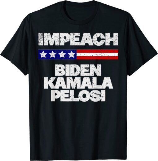 Vintage Impeach Biden Kamala Pelosi Anti Biden Tee Shirt