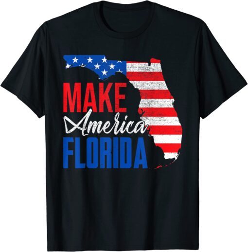 Vintage Make America Florida Trump DeSantis 2024 Election Tee Shirt