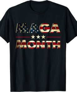 Vintage Old Happy MAGA Month Patriotic American Flag Trendy Tee Shirt