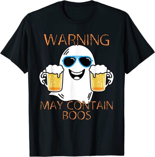 Warning May Contain Boos Halloween Tee Shirt