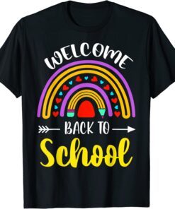 Welcome Back to School Survival Math Quiz Rainbow Tee Shirt