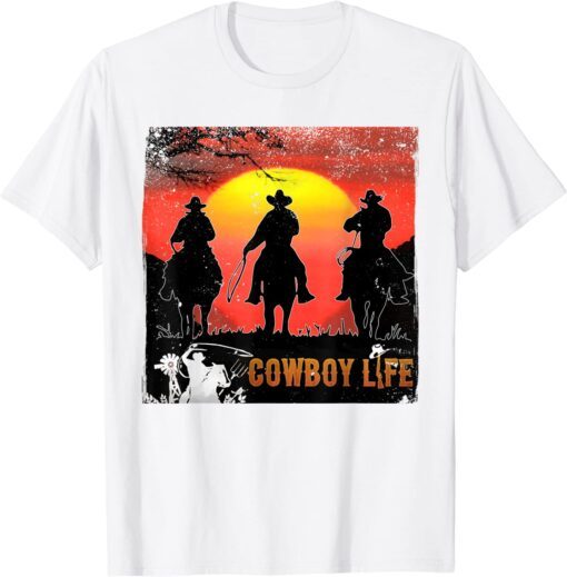 Yeehaw Rodeo Horse Riding Howdy Western Country Life Cowboys Tee Shirt