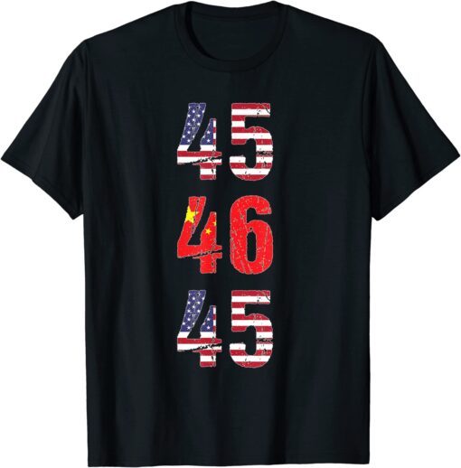 Anti Biden China Joe 45 46 Trump 2024 Presidential Election Tee Shirt