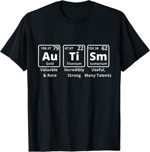 Autism Periodic Table Elements Spelling Tee Shirt