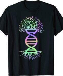 Awesome Biology Colors DNA Genetics Tree Of Life Tee Shirt