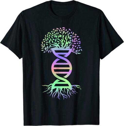 Awesome Biology Colors DNA Genetics Tree Of Life Tee Shirt