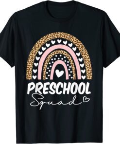 Back To School Preschool Squad Rainbow Teachers Tee Shirt