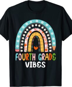 Back to School Fourth Grade Vibes Teachers & Students Tee Shirt