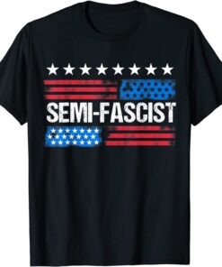 Biden Quotes Semi-Fascist Political Humor Us Flag Tee Shirt