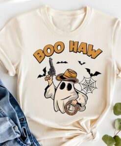 Boo Haw Ghost Halloween Tee Shirt