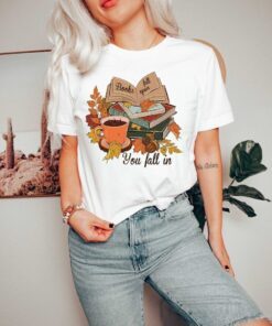 Books Fall Open You Fall In Halloween Tee Shirt