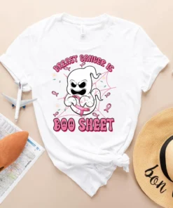 Breast Cancer Is Boo Sheet Halloween Tee Shirt