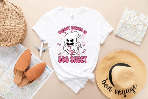 Breast Cancer Is Boo Sheet Halloween Tee Shirt