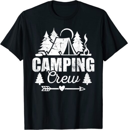 Camping Crew Family Outdoor Sunset Summer Camp Lover Tee Shirt