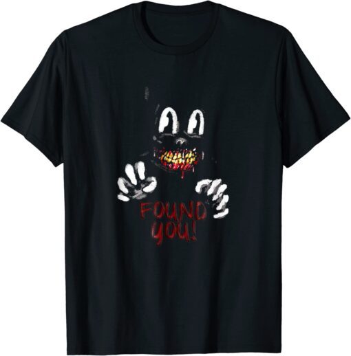 Cartoon cat Creepy Horror trick or treat Tee Shirt