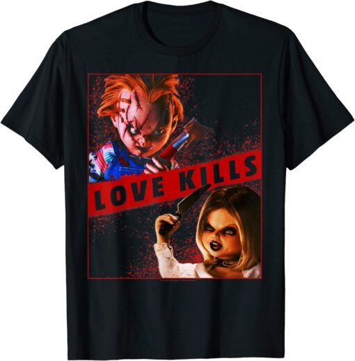 Child's Play Chucky And Tiffany Love Kills Tee Shirt