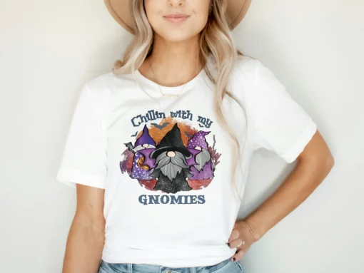 Chillin' With My Gnomies Halloween Tee Shirt