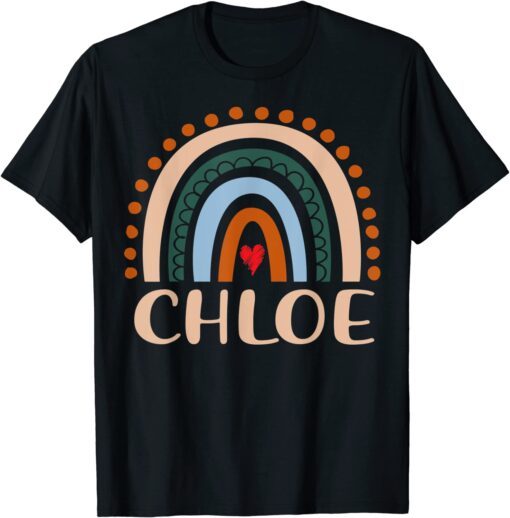 Chloe Name Personalized Rainbow Chloe Tee Shirt