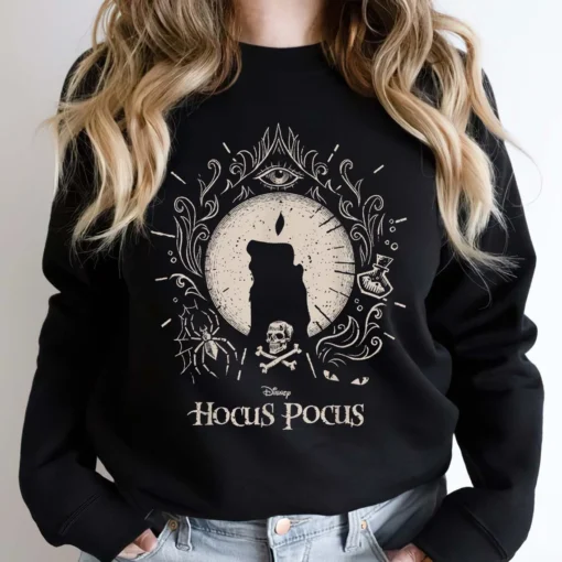 Disney Hocus Pocus Black Flame Halloween T-Shirt