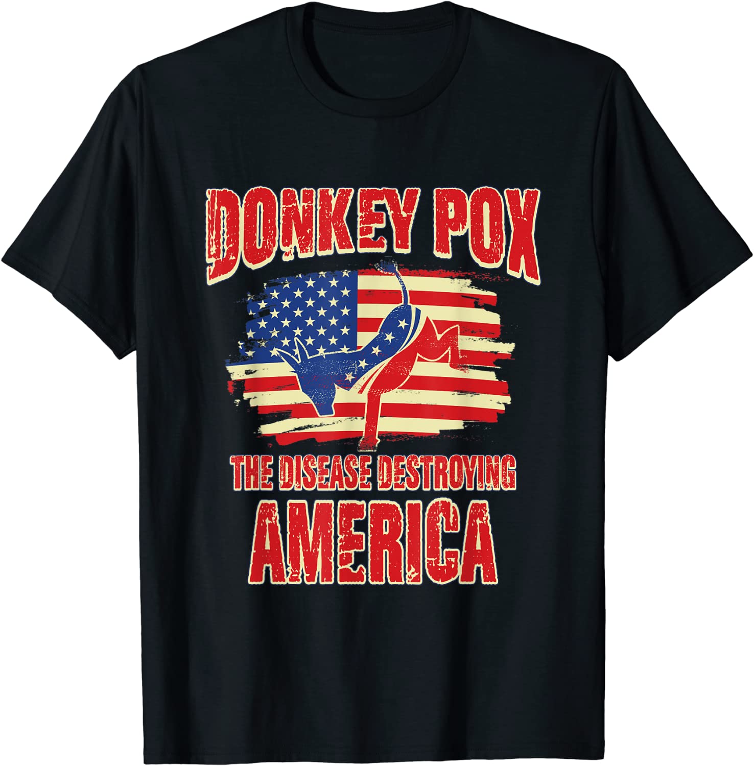 Donkey Pox The Disease Destroying America USA Donkeypox Tee Shirt - ShirtElephant Office