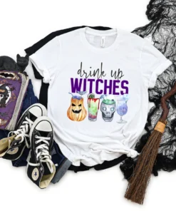 Drink Up Witches Halloween Tee Shirt