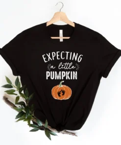 Expecting a Little Pumpkin Halloween Tee Shirt