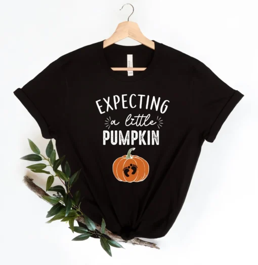 Expecting a Little Pumpkin Halloween Tee Shirt