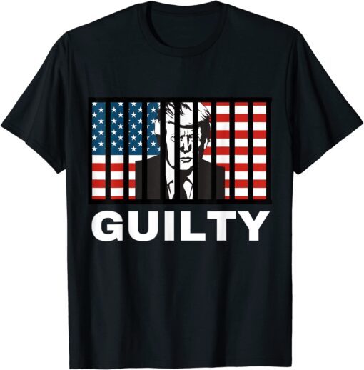 FBI raids Trump's mansion GUILTY Anti-Trump American Flag Political Tee Shirt