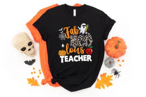 Faboolous Fabulous Boo Teacher Halloween Tee Shirt