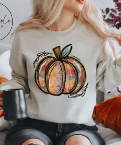 Fall Pumpkin Tie Dye Halloween Tee Shirt