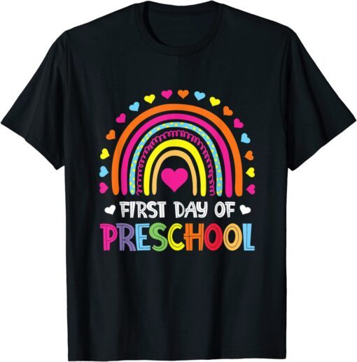 First Day Of Preschool Rainbow 2022 Class Of 2023 T-Shirt