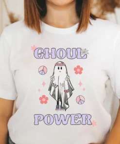 Flower Ghost Halloween Tee Shirt