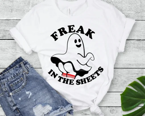 Freak In The Sheets, Halloween Spooky Fetish Tee shirt